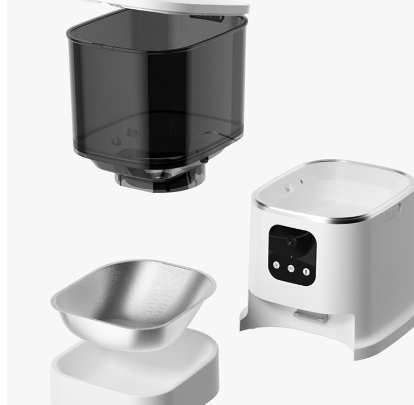 Pet Automatic Feeder Large Capacity Smart Voice Recorder APP Control Timer Feeding Cat Dog Food Dispenser With WiFi Pet Bo by Ricaloux