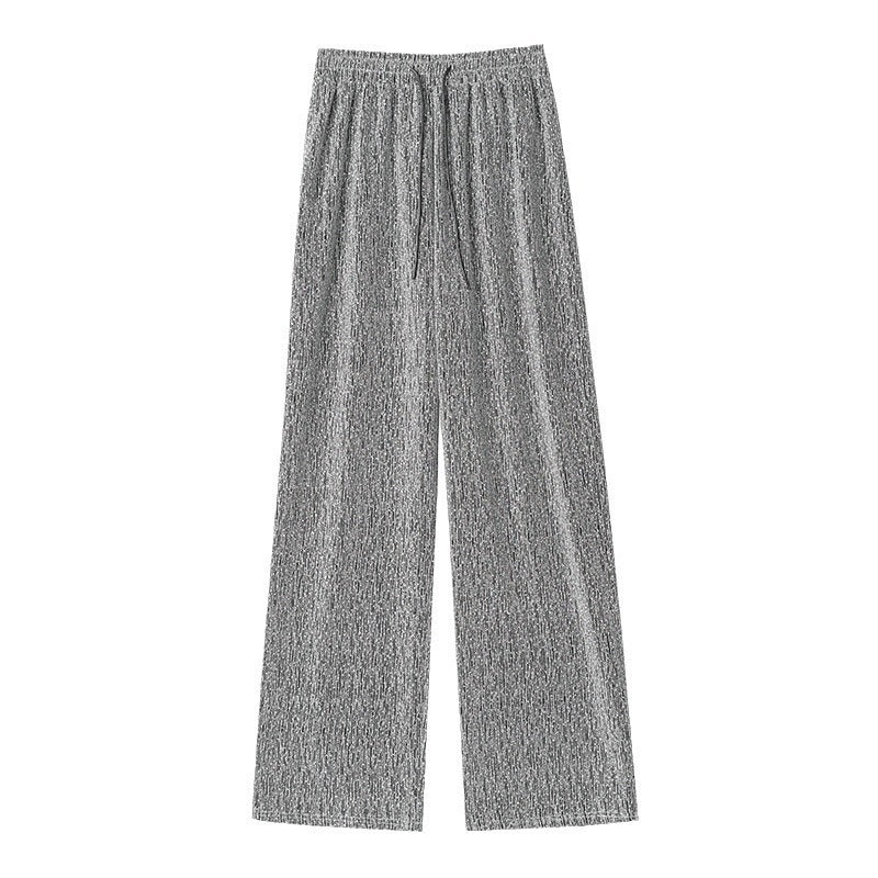 Summer New Arrival Rhinestone Embellished Textured Trousers by Ricaloux