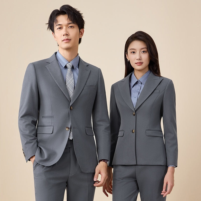 High-end Red Suit Set Unisex Professional Attire by Ricaloux