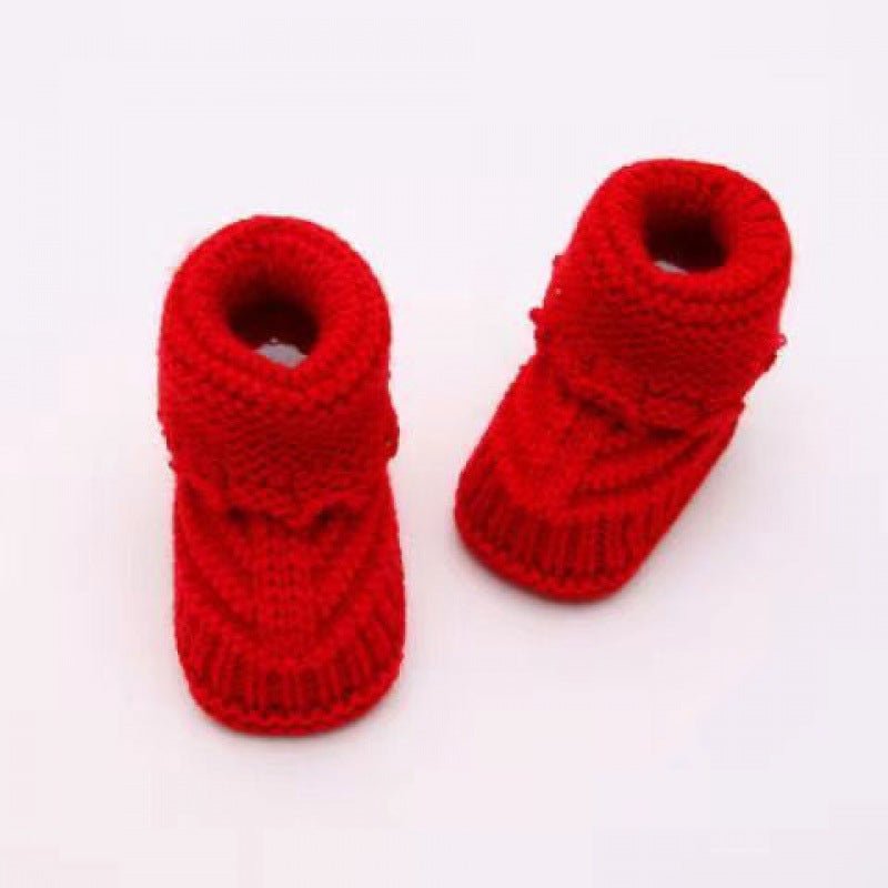 Male and female Babies Handmade Knitted Wool Soft Bottom Babies - RICALOUX
