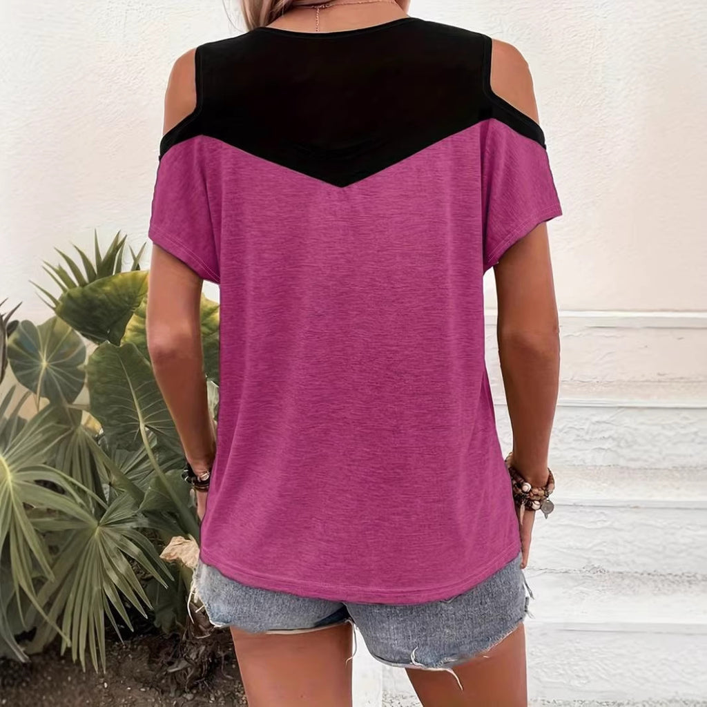 Fashionable Short-sleeve T-shirt Womens Top by Ricaloux