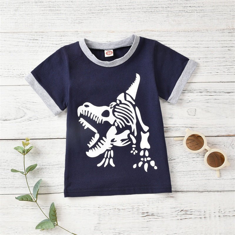 Summer Short-sleeved Dinosaur Children's Clothing - RICALOUX