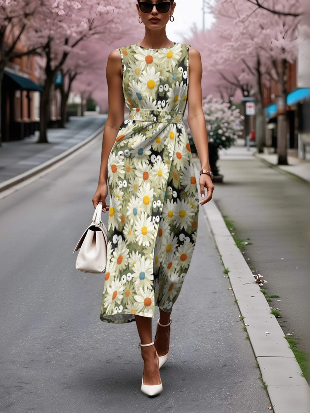 Elegant Sleeveless Casual Dress For Ladies by Ricaloux