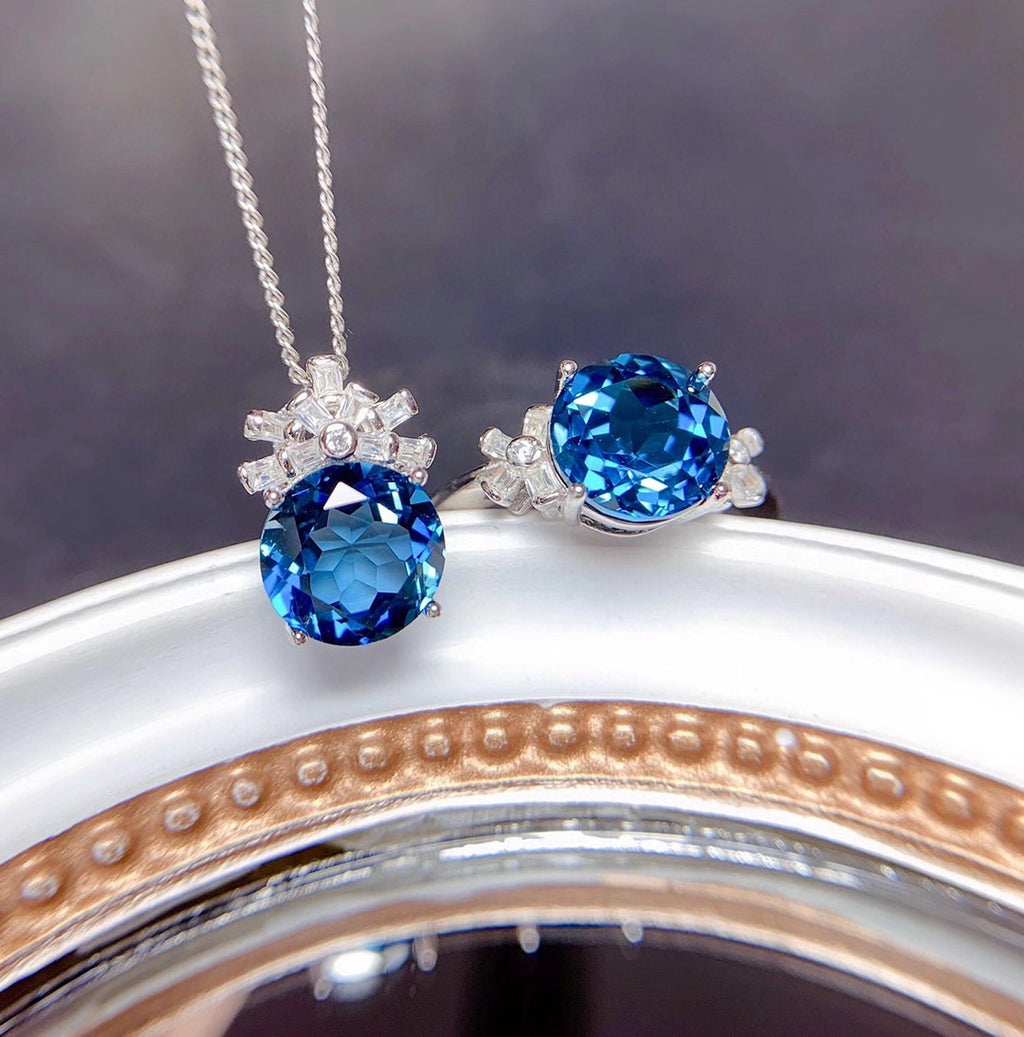 Jewelry Sets For Women London Blue Stones Pendants Necklaces – Premium 0 | RICALOUX