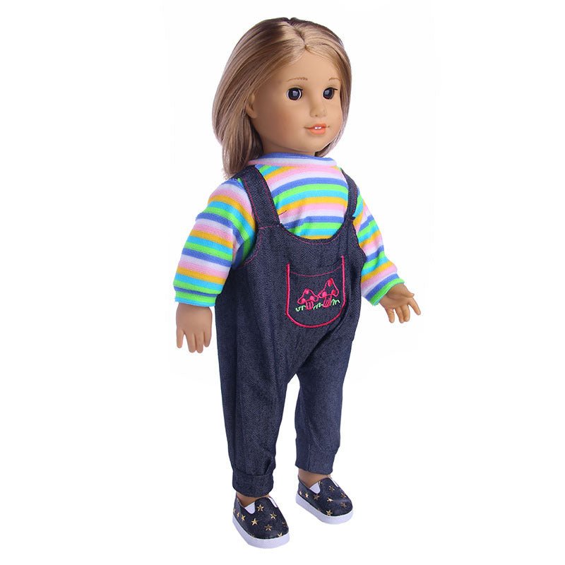 18 Inch American Girl Doll Clothes Suspender Pants Suit - RICALOUX