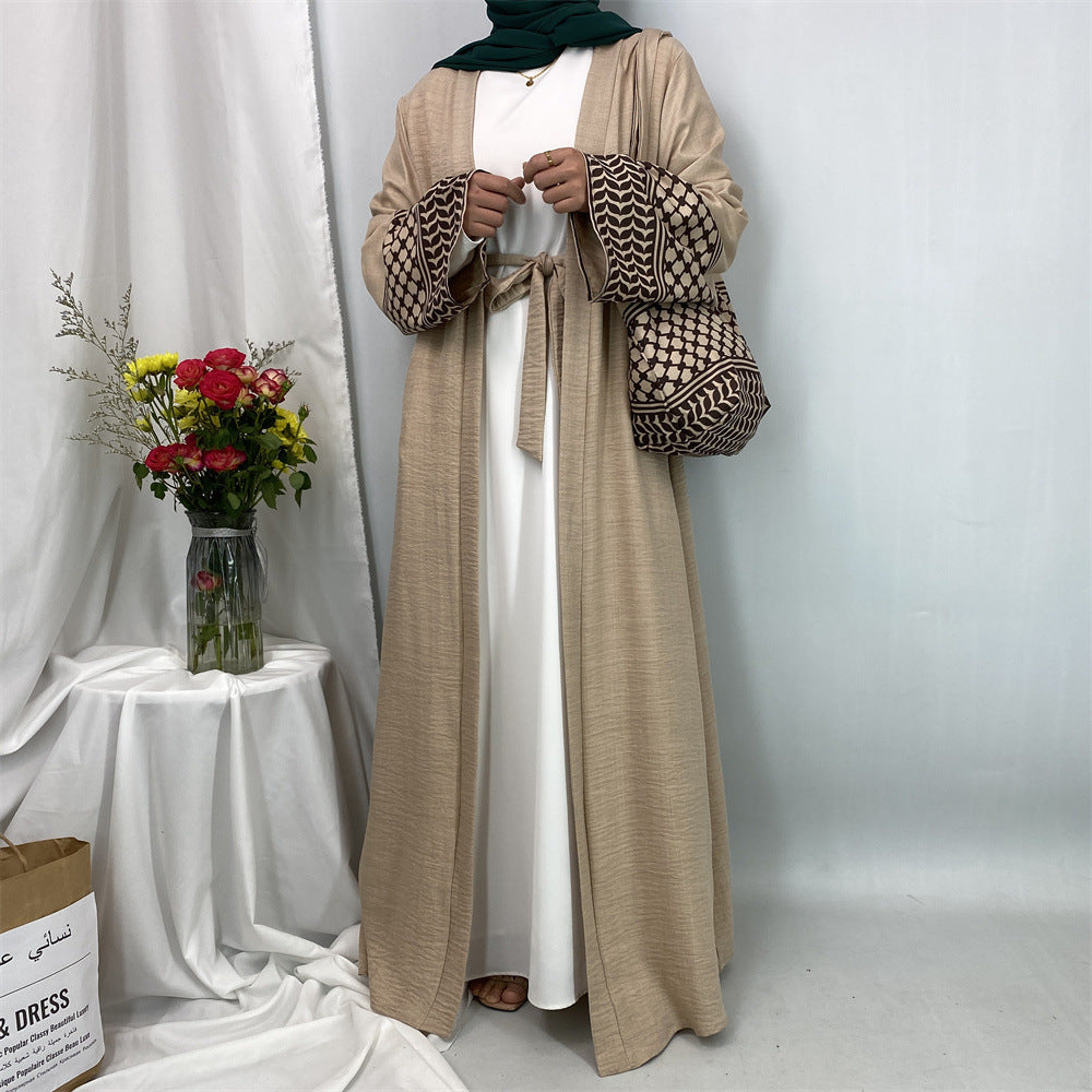 Elegant Patchwork Cardigan With A Handbag by Ricaloux