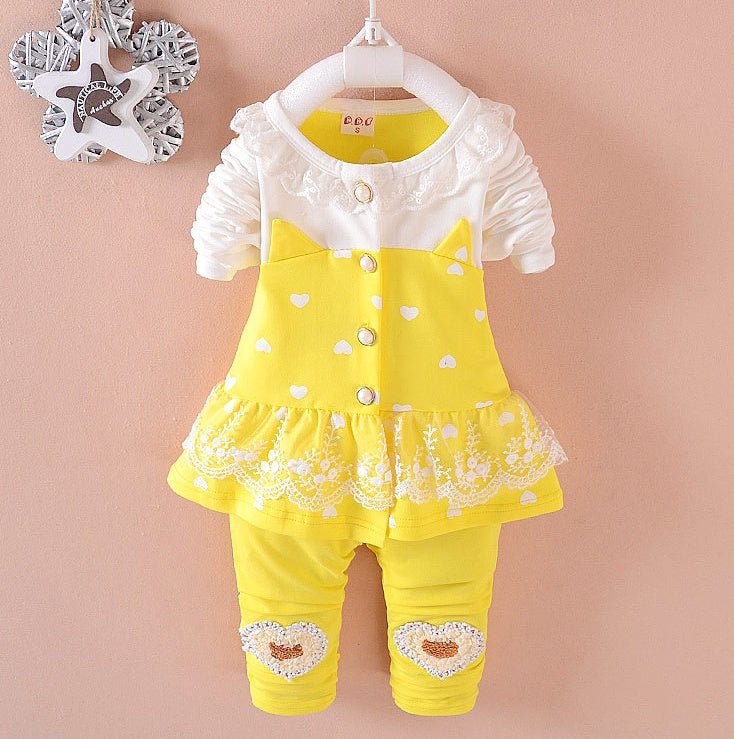 BibiCola Baby Girls Clothing Sets Toddle Tracksuits Kids Tops Pants 2pcs Tracksuits Kids Girls Clothes Baby Girl Clothes Set - RICALOUX