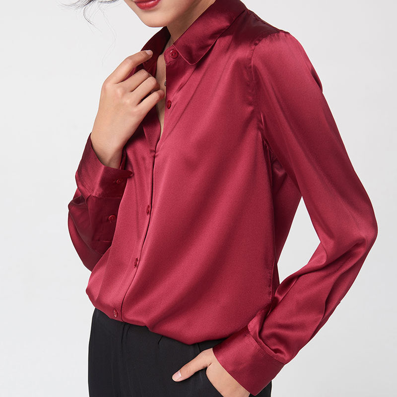 Professional-style Color-blocked Commuter Shirt Slim-fit Square-neck Top – Premium 0 | RICALOUX