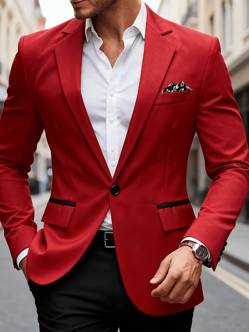 European-size Youth Business-Casual Color-Block Suit – Premium 0 | RICALOUX
