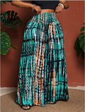 Plus-size Fashionable Printed Casual Pants For Women Outerwear Style With A Waistband by Ricaloux