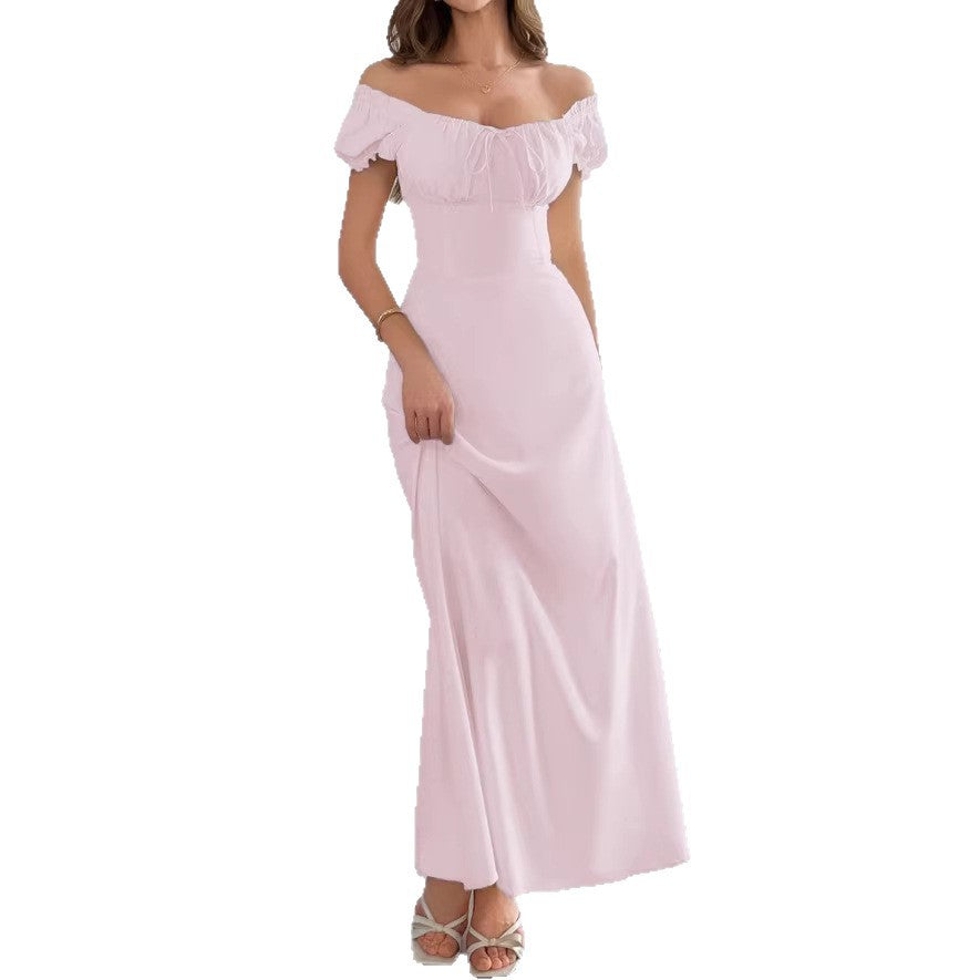 Womens Solid Color Fashionable Bandage Style Loose Dress by Ricaloux
