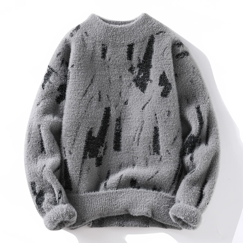 Winter Fleece-lined Thickened Men's Bottoming Sweater Fall And Winter Inner - RICALOUX