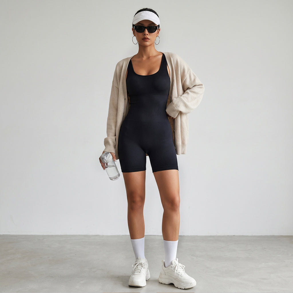 Hollow-out Back-enhancing One-piece Suit by Ricaloux