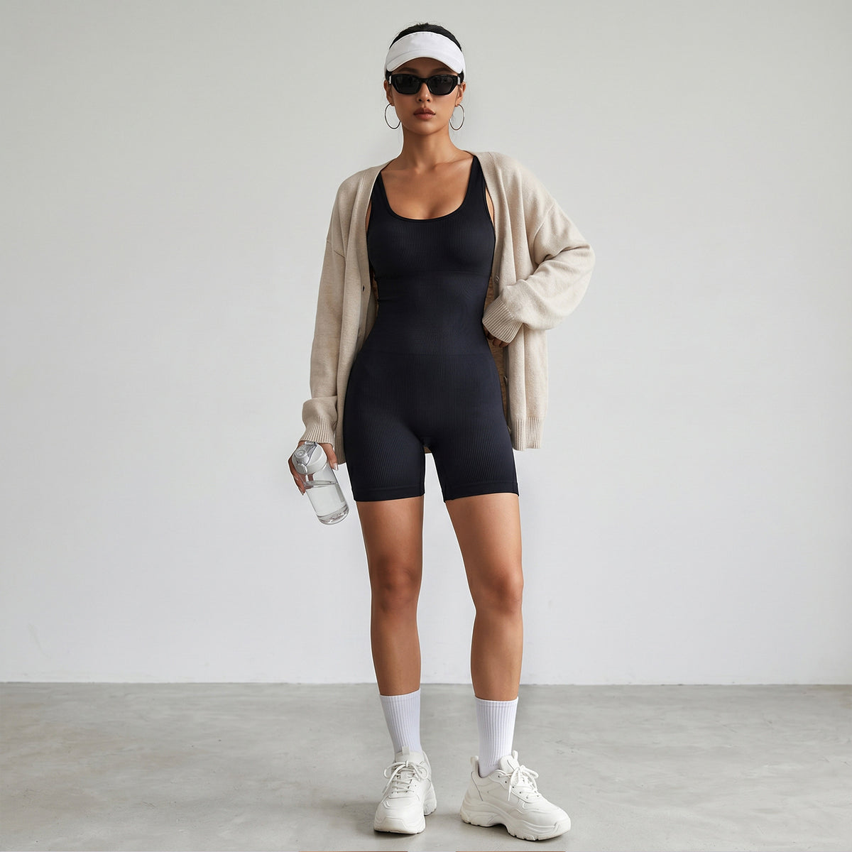 Hollow-out Back-enhancing One-piece Suit by Ricaloux
