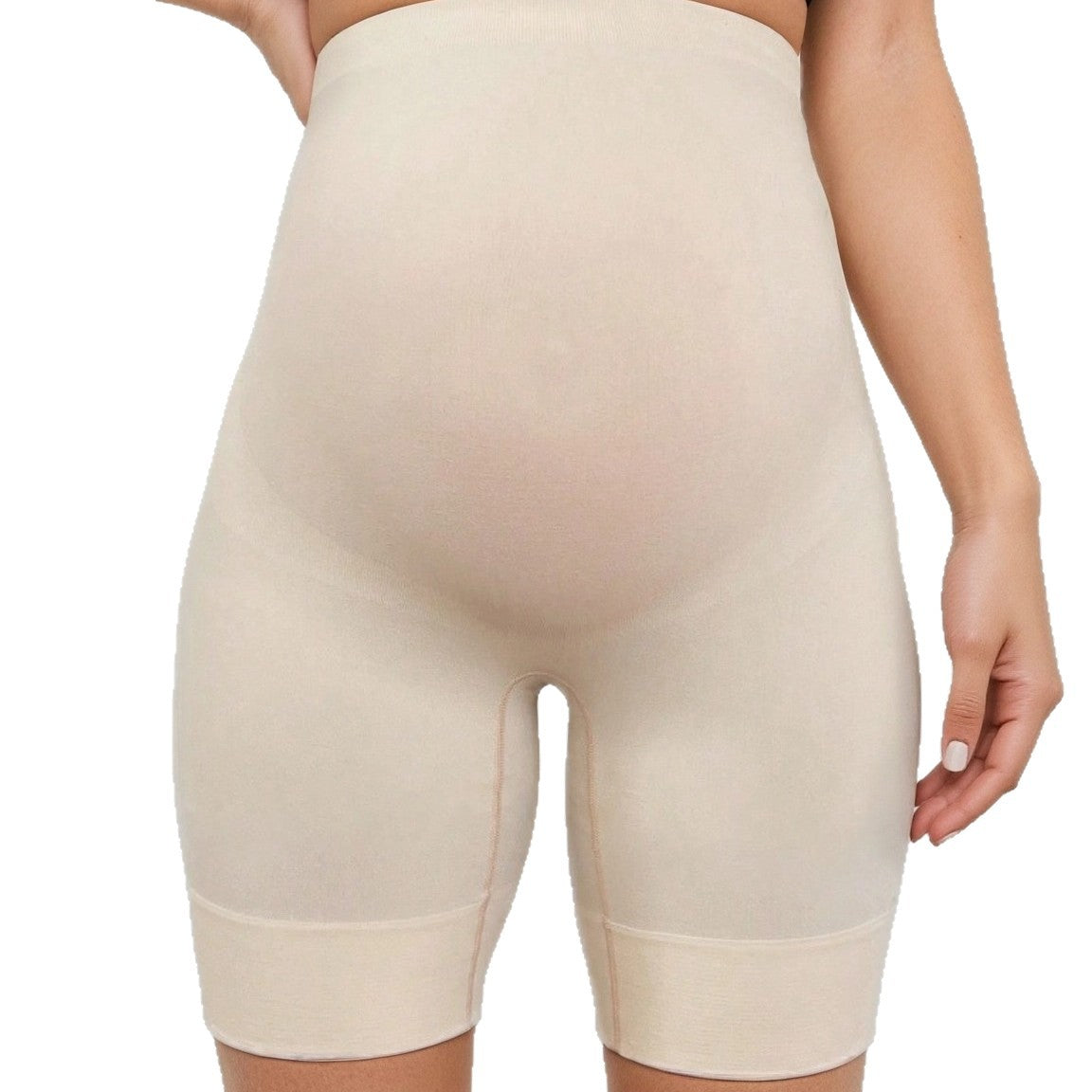 Maternity High-Waisted Seamless Yoga Shorts Plus Size by Ricaloux