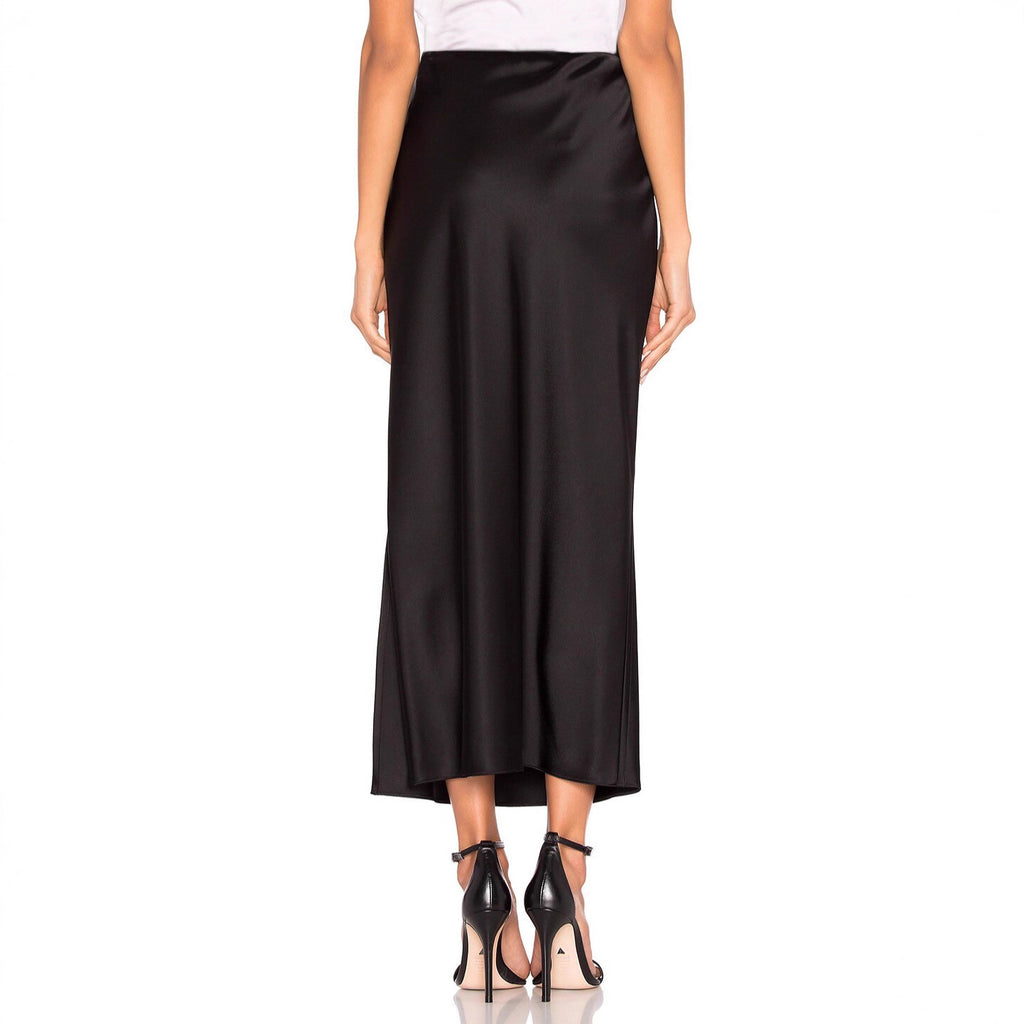 Women's Satin High-waisted Elastic Split Skirt – Premium 0 | RICALOUX