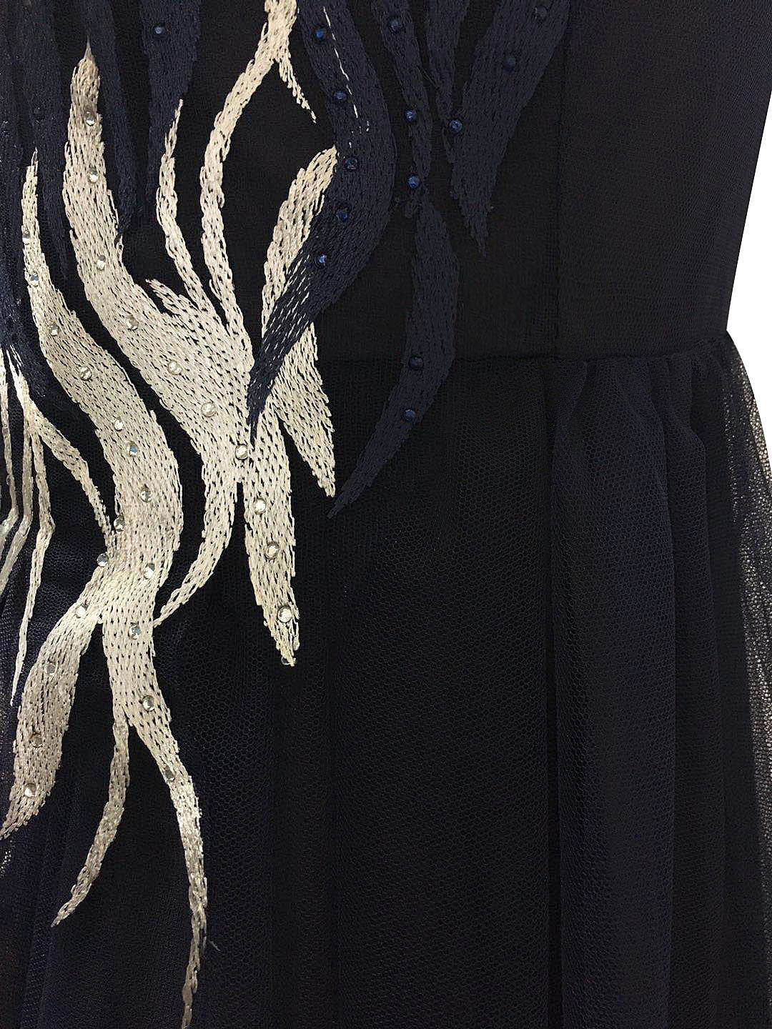Fashion Polyester Sleeveless Mesh Long Dress - RICALOUX