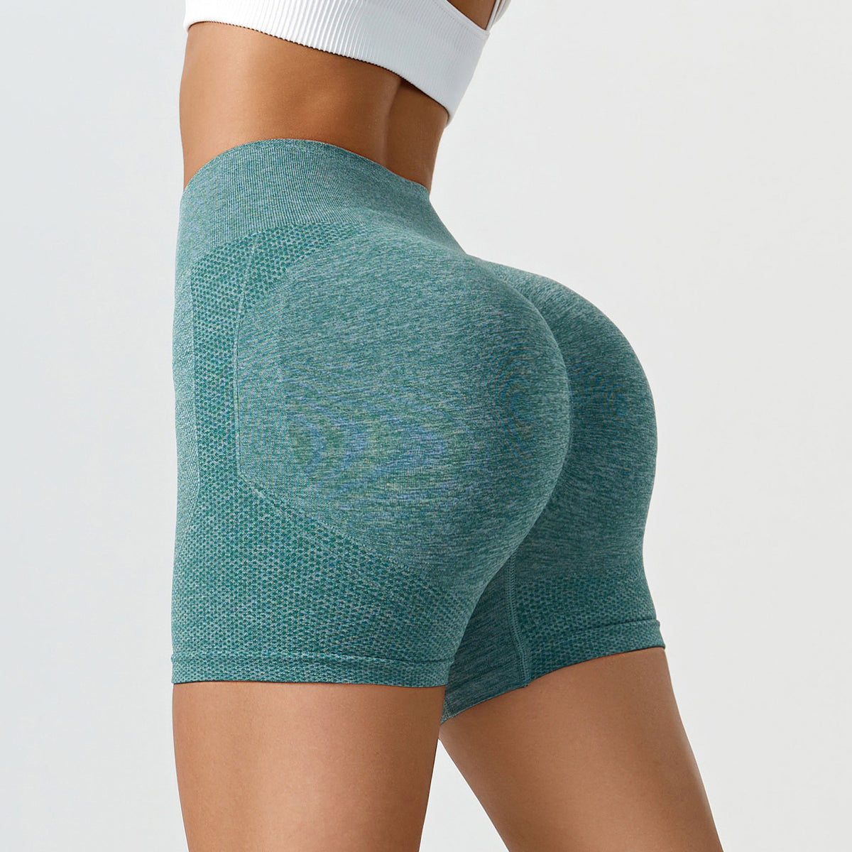 Women's High-Waisted Peach Butt Yoga Pants, Quick-Dry Tight Running Fitness Pants, Sand-Washed Solid Color Sports Trousers by Ricaloux