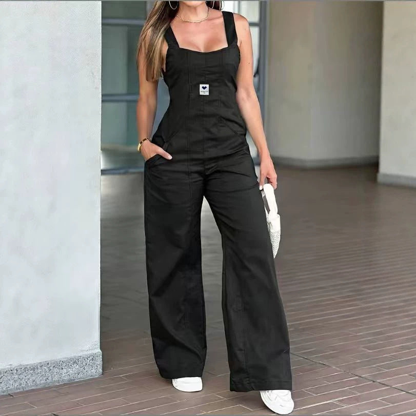 Spring Summer Strap-Style Zippered Simple Casual Fashionable Womens Jumpsuit – Premium 0 | RICALOUX
