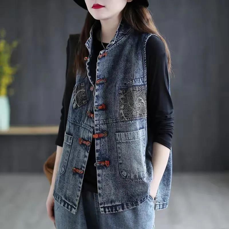 Autumn New Arrival Artistic Vintage Ethnic Style Waistcoat by Ricaloux