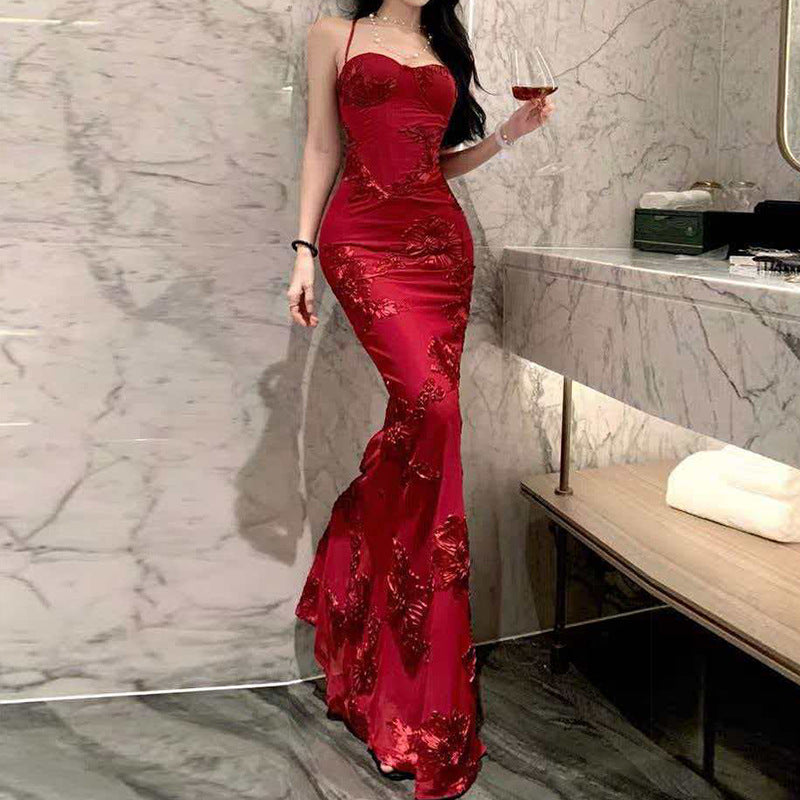 Strapless Backless Dress Long Sheath Skirt by Ricaloux