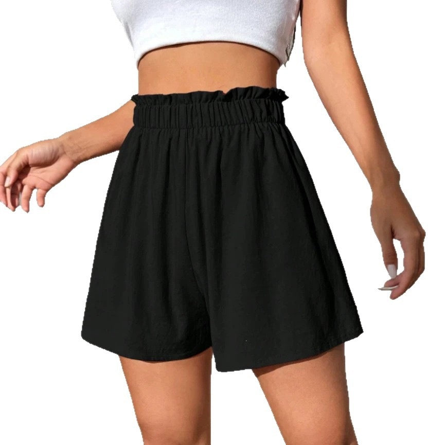 Summer Minimalist Basic Go-to Elastic-waist Casual Shorts by Ricaloux
