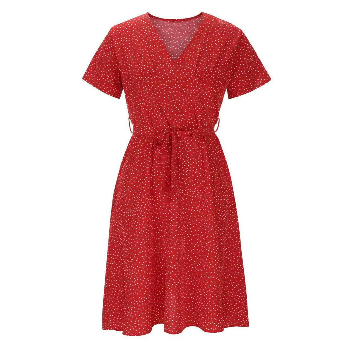 Womens Short-sleeve Chiffon Dress by Ricaloux