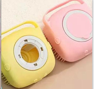 Silicone Dog Bath Massage Gloves Brush Pet Cat Bathroom Cleaning Tool Comb Brush For Dog Can Pour Shampoo Dog Grooming Supplies by Ricaloux