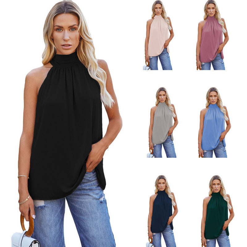 Womens Sleeveless Lace-up Vest by Ricaloux