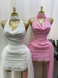 New Style Hollow Out Backless Mini Dress by Ricaloux