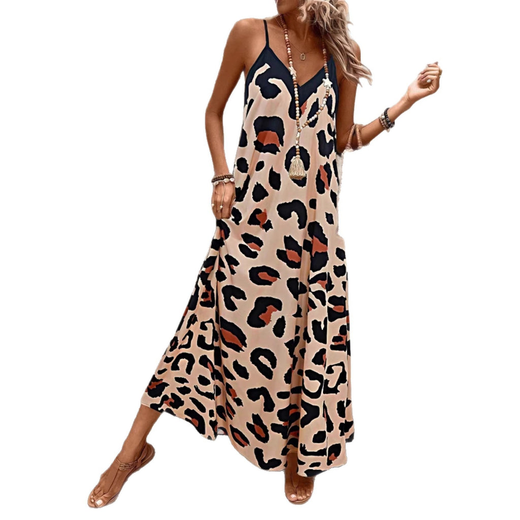 Womens FashionableCasual And Sexy Printed Strap Dress by Ricaloux