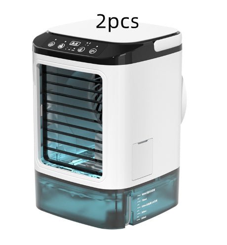 New Style Air Cooler Desktop Air Conditioner Fan Dual Spray Cooling Electric Fan Air Cooler USB Portable Refrigeration - RICALOUX