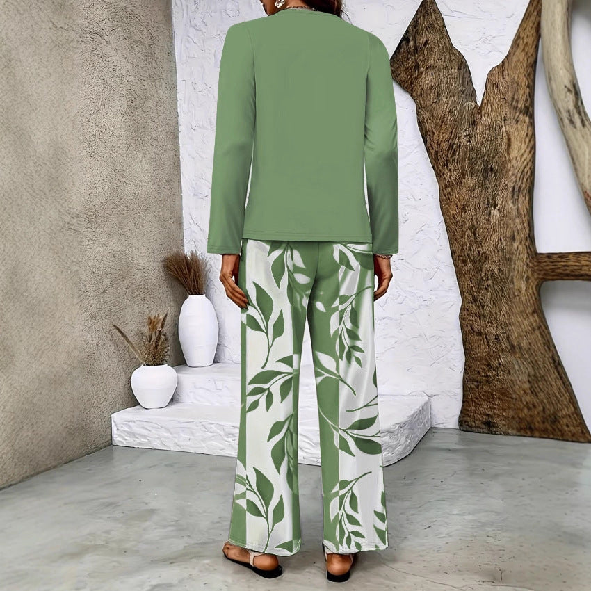 AutumnWinter Floral-Print Two-Piece Set – Premium 0 | RICALOUX