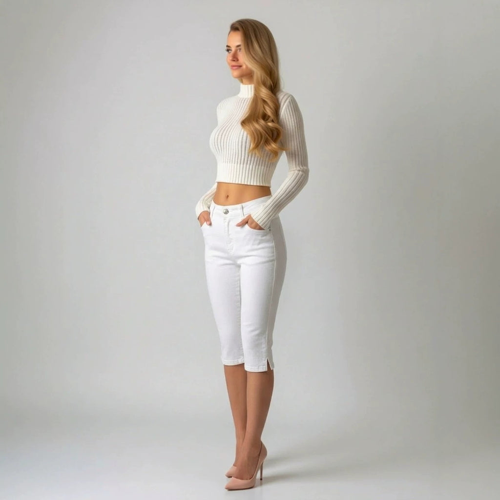 Womens Slimming Figure-flattering Capri Jeans by Ricaloux