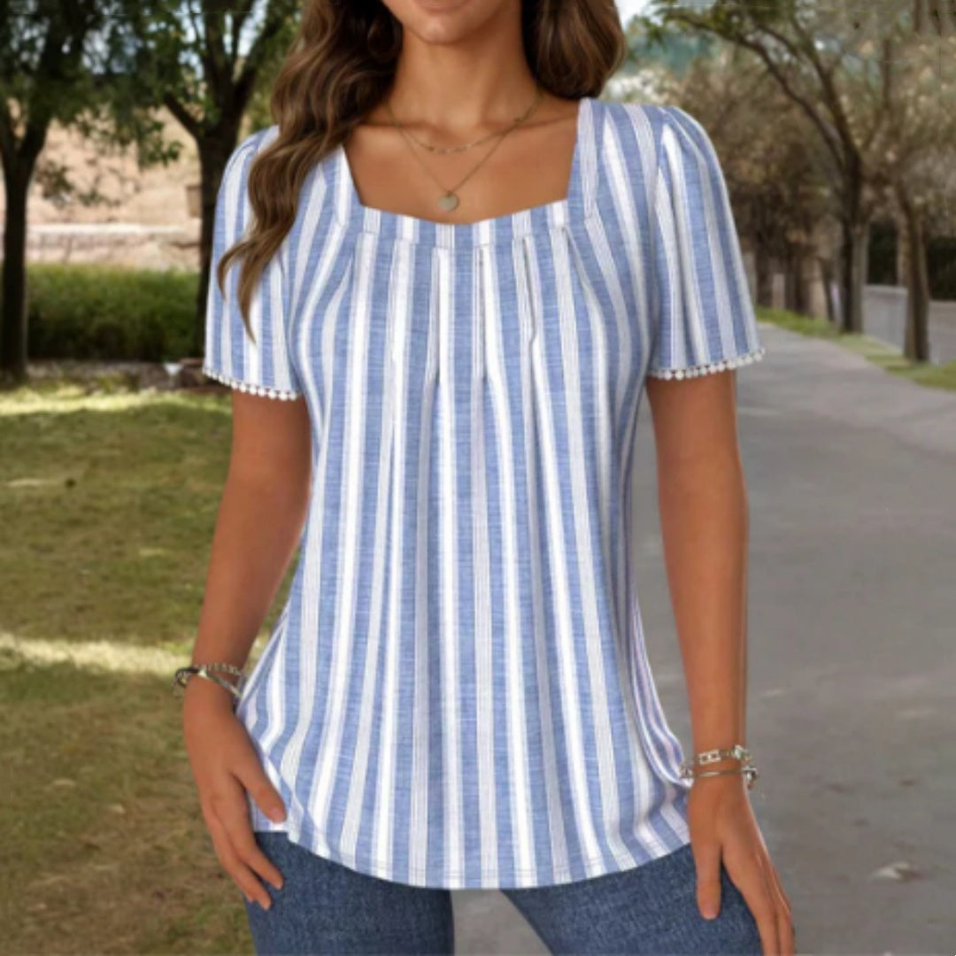 Womens Summer Top Casual Short Sleeves by Ricaloux