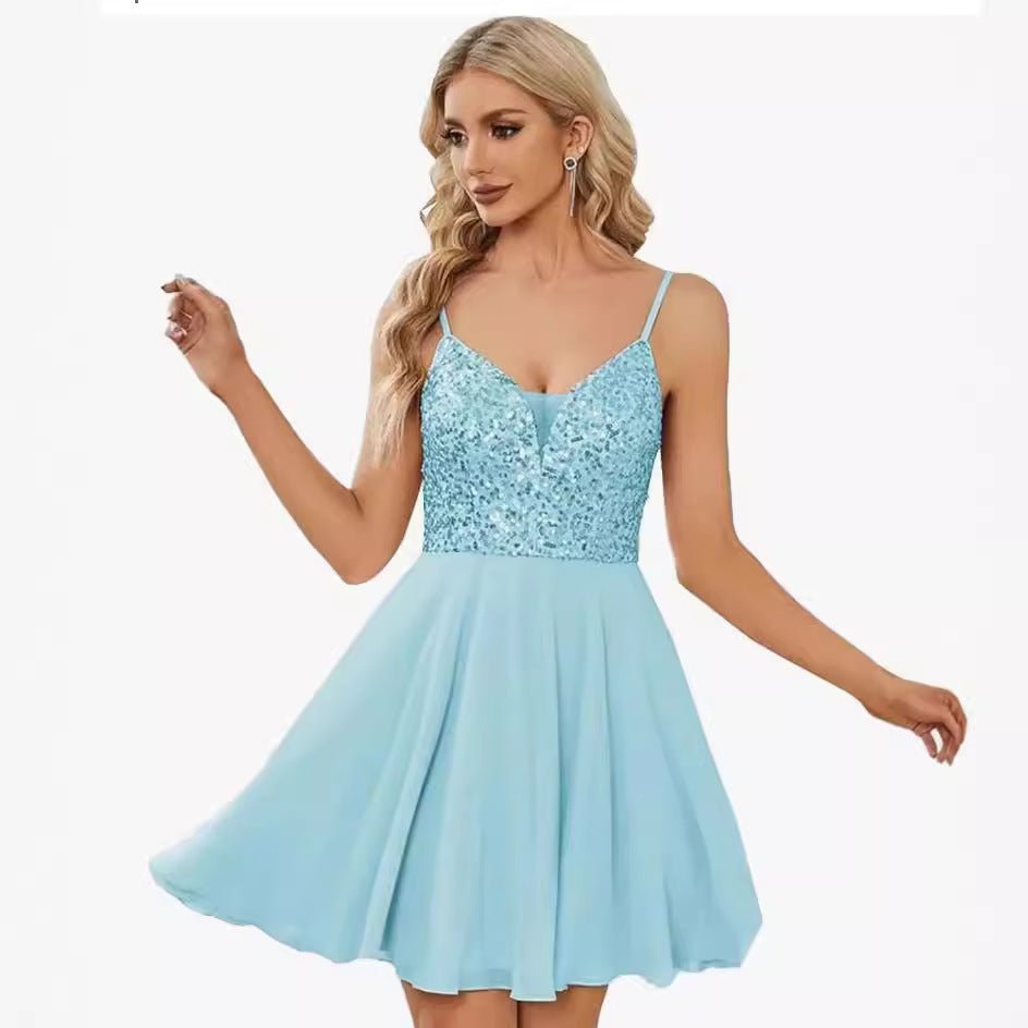 Womens Stylish Sequin Toast Dress - RICALOUX