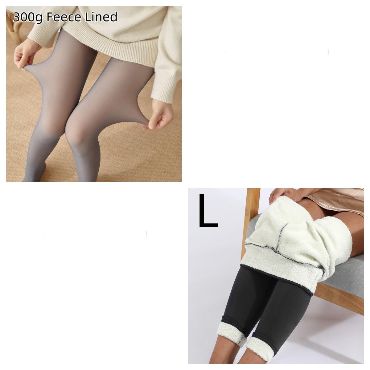 Fleece-lined Thickened Sheer Tights Leggings Transparent One-piece Pantyhose Superb Fleshcolor Pantynose - RICALOUX
