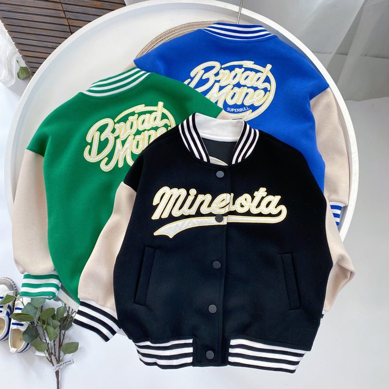 Children's Clothing Boys All-match Korean Baseball Uniform Jacket - RICALOUX