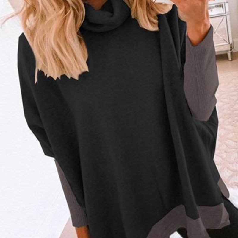 Women's High Neck Knitted Sweater Loose Sweatshirt by Ricaloux