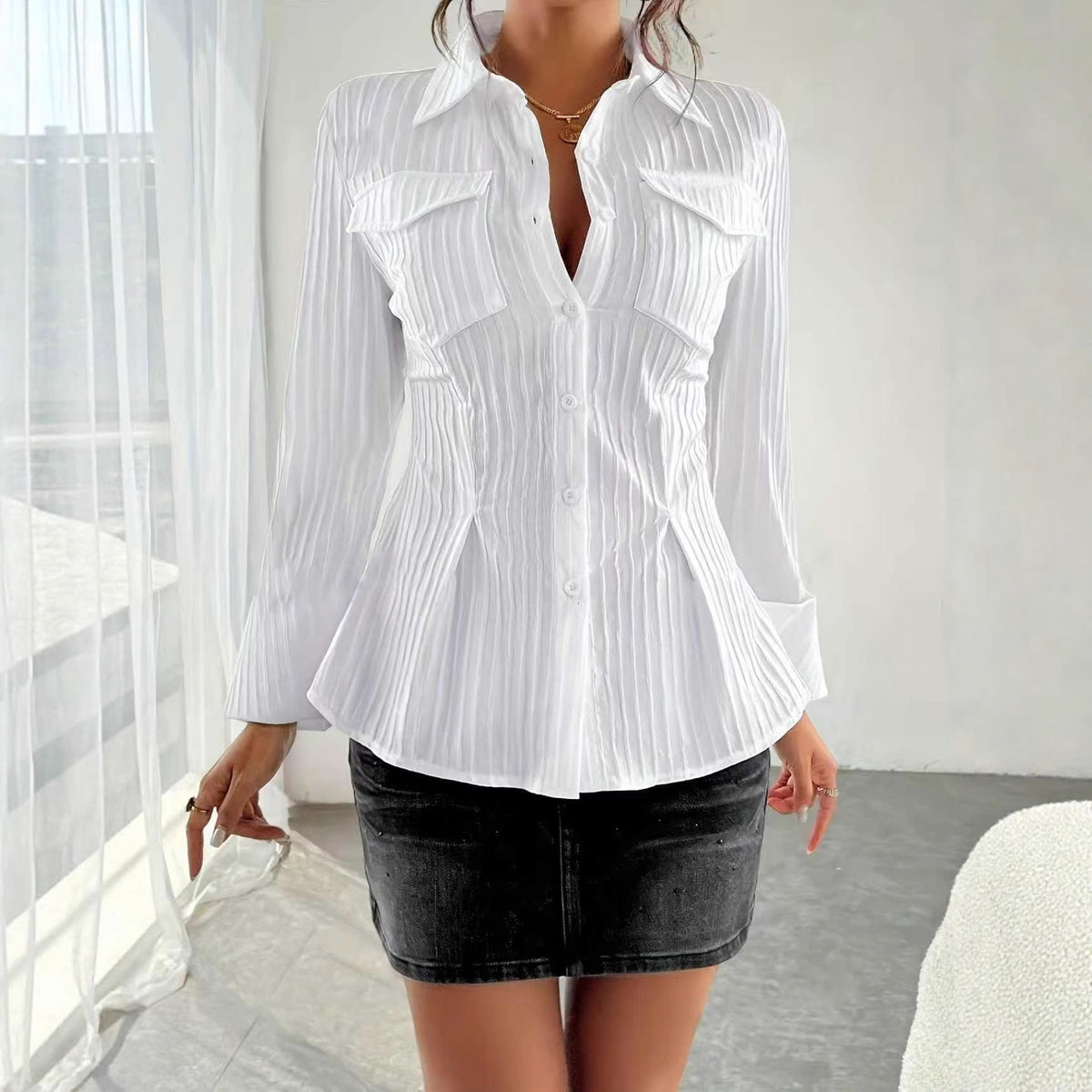 Fashionable French-style Pocket Shirt – Premium 0 | RICALOUX