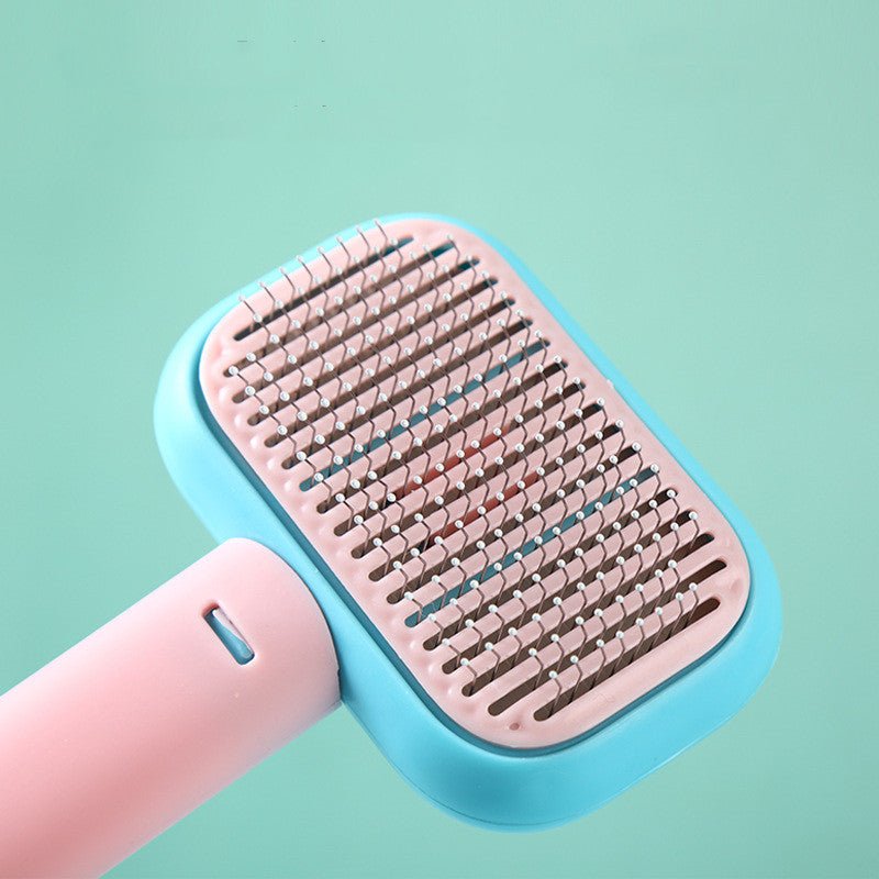 New Pet Cat Dog Hair Brush Hair Massage Comb Open-Knot Brush Grooming Cleaning Tool Stainless Steel Comb - RICALOUX