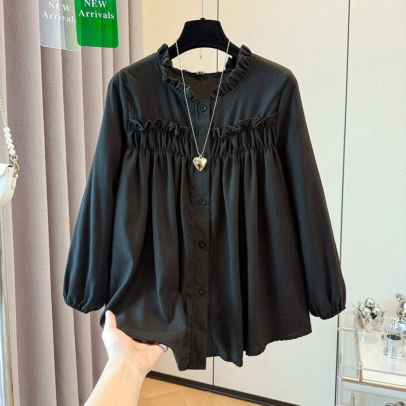 Full-length Tummy-covering Top For Early Autumn by Ricaloux