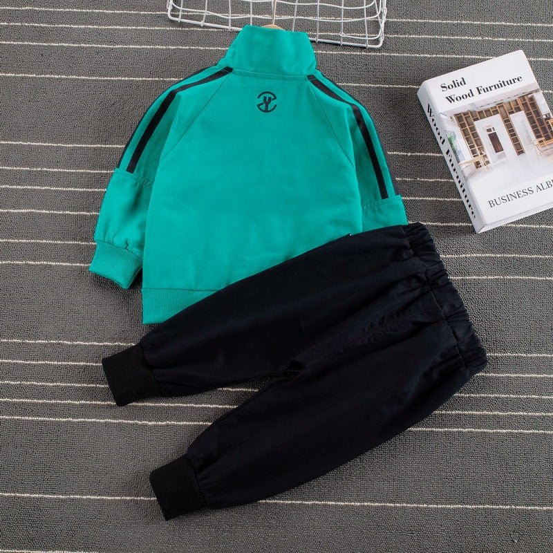 Sports Style Striped Two-piece Children's Clothing Children's Boys And Baby Casual Suits - RICALOUX