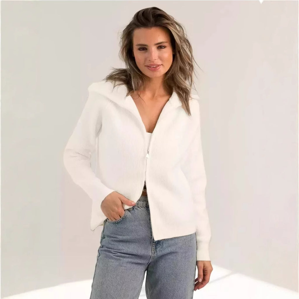 Women's Knitted Zipper Pullover Casual Jacket – Premium 0 | RICALOUX