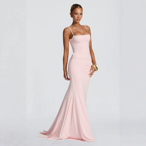 Back-tie Figure-hugging Sheath Evening Gown Dress – Premium 0 | RICALOUX