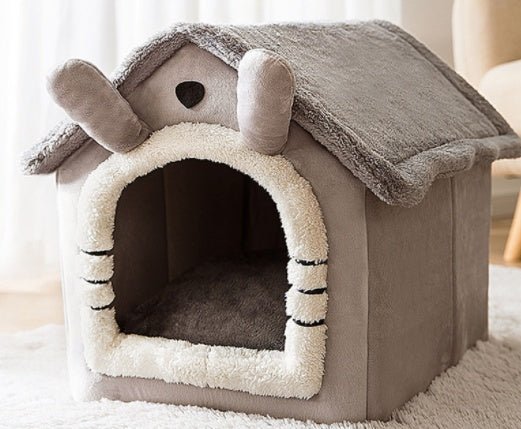Foldable Dog House Pet Cat Bed Winter Dog Villa Sleep Kennel Removable Nest Warm Enclosed Cave Sofa Pets Supplies - RICALOUX