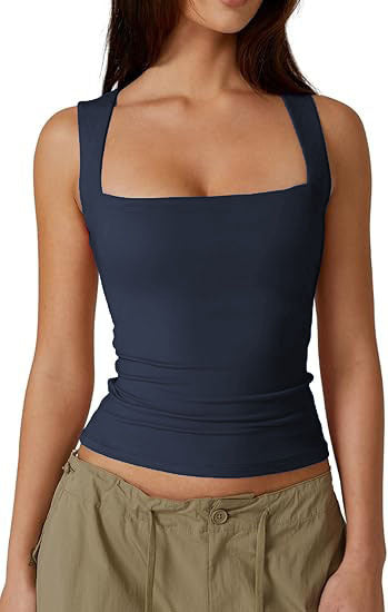 Basic Fitted Sleeveless Tank Top For Women by Ricaloux