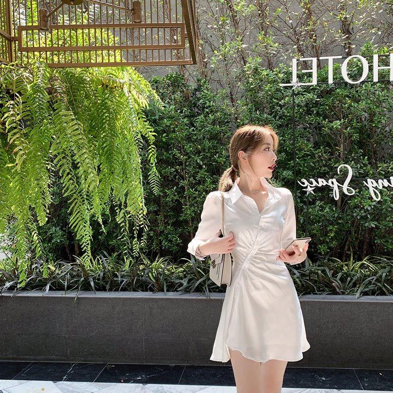 White satin dress - RICALOUX