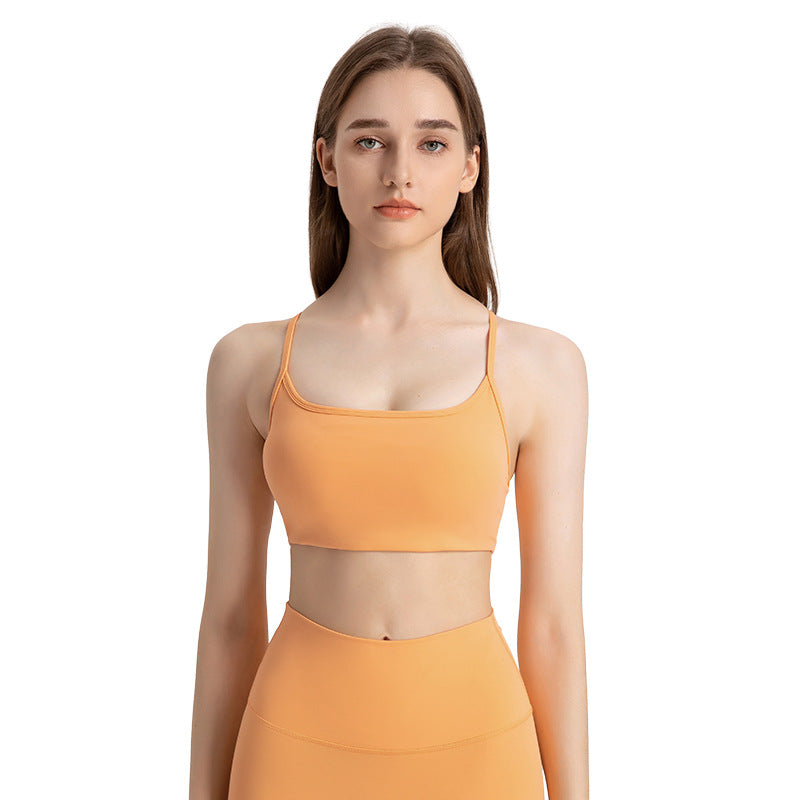 Summer Outdoor Wear Crisscross Back-enhancing Sports Bare-feel Bra With Thin Straps – Premium 0 | RICALOUX