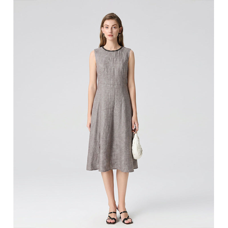 Elegant And Poised French-style Sleeveless Vest Dress by Ricaloux